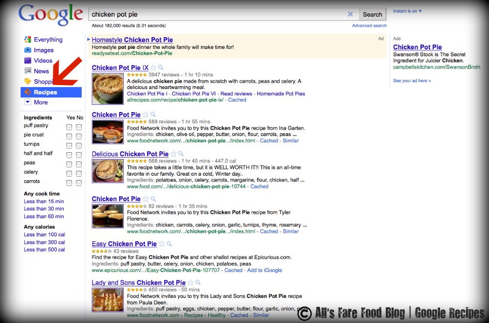 Google Search Recipes