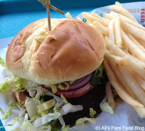 Falafel burger from Fresh-A-Peel at Downtown Disney